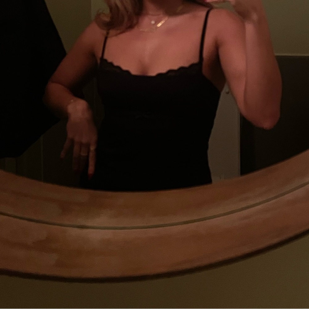ZARA Black Satin Top